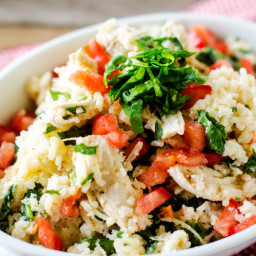 Slow Cooker Chicken and Rice with Feta and Spinach
