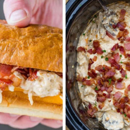 Slow Cooker Chicken Bacon Ranch Sandwiches