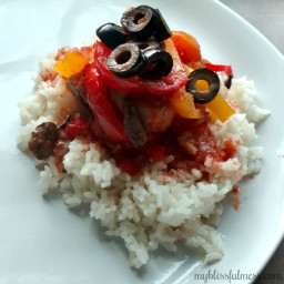 Slow-Cooker Chicken Cacciatore over Rice