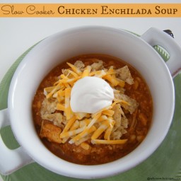 Slow Cooker Chicken Enchilada Soup