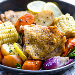 Slow Cooker Chicken Thighs and Vegetables