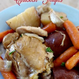 Slow Cooker Chicken Thighs and Veggies