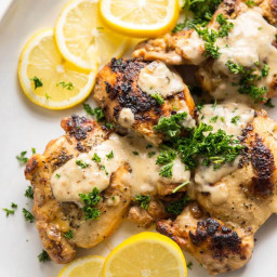 Slow Cooker Chicken Thighs with Creamy Lemon Sauce