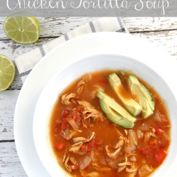 Slow Cooker Chicken Tortilla Soup (Paleo and Whole 30 Approved)
