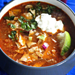 Slow-Cooker Chicken Tortilla Soup With All the Fixings
