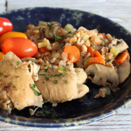 Slow Cooker Chicken With Farro and Vegetables