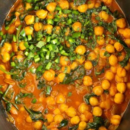 Slow Cooker Chickpea Curry {Chana Saag}