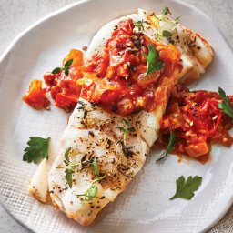 Slow-Cooker Cod With Tomato-Balsamic Jam