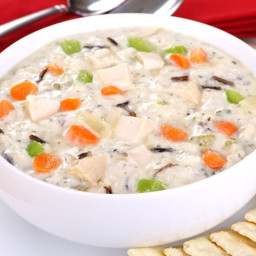 Slow Cooker Cream of Chicken and Rice Soup
