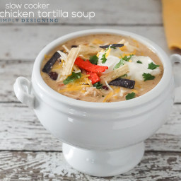 Slow Cooker Creamy Chicken Tortilla Soup Recipe
