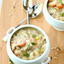 Slow Cooker Creamy Chicken & Wild Rice Soup