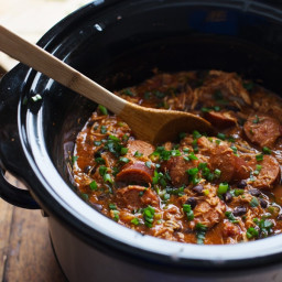 Slow Cooker Creole Chicken and Sausage