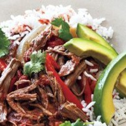 Slow Cooker Cuban Braised Beef and Peppers