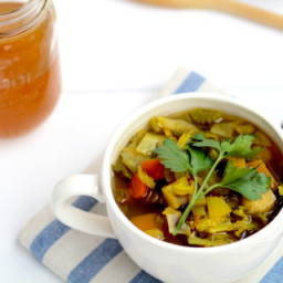 slow cooker detox vegetable soup + broth