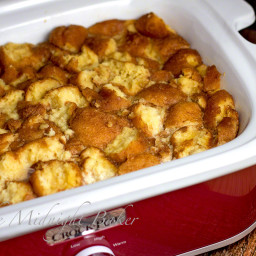 Slow Cooker Donut Bread Pudding