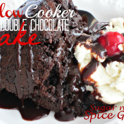 Slow Cooker Double Chocolate Cake