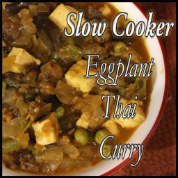 Slow Cooker Eggplant and Tofu Thai Curry