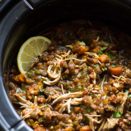 Slow Cooker Ethiopian Chicken and Lentil Stew
