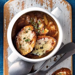 Slow-Cooker French Onion Soup with Gruyère Toasts