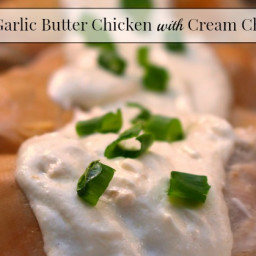 Slow Cooker Garlic Butter Chicken with Cream Cheese Sauce
