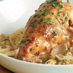 Slow-Cooker Garlic Chicken with Couscous
