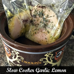 Slow-Cooker Garlic Lemon Chicken Freezer Meal