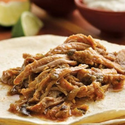 Slow-Cooker Green Chile Pulled Pork Burritos