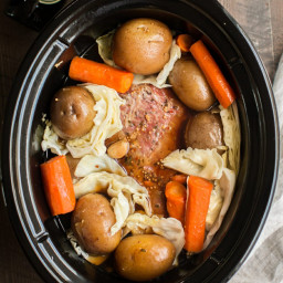 Slow Cooker Guinness Corned Beef and Cabbage
