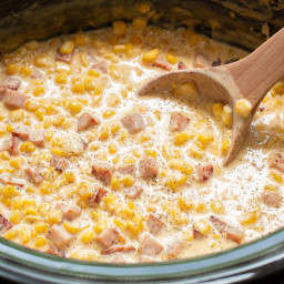 Slow Cooker Ham and Cheese Corn