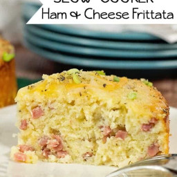 Slow Cooker Ham and Cheese Frittata