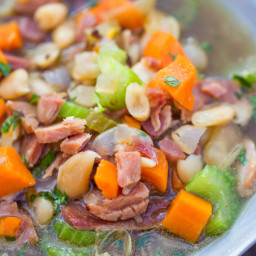 Slow Cooker Ham and White Bean Soup