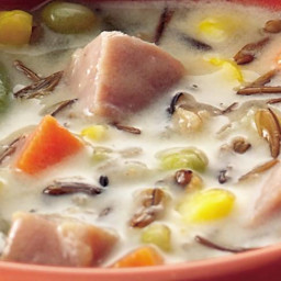 Slow-Cooker Ham and Wild Rice Soup