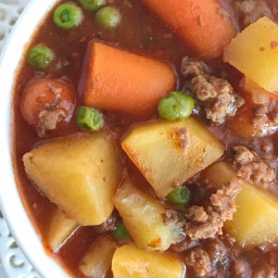Slow Cooker Hearty Ground Beef Stew