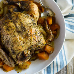 Slow Cooker Herb Chicken and Sweet Potatoes