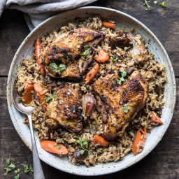 Slow Cooker Herbed Chicken and Rice Pilaf