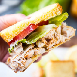 Slow Cooker Homemade Turkey Lunchmeat Sandwiches