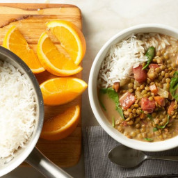 Slow-Cooker Indian-Spiced Lentils With Spinach