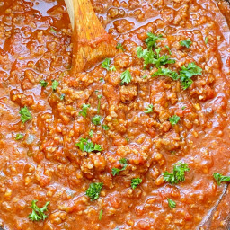 Slow Cooker Italian Sausage and Beef Spaghetti Sauce