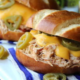 Slow-Cooker Jalapeno Popper Chicken Sandwiches