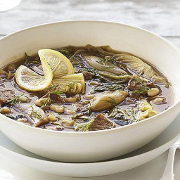 Slow-Cooker Lamb Stew with Artichokes & White Beans