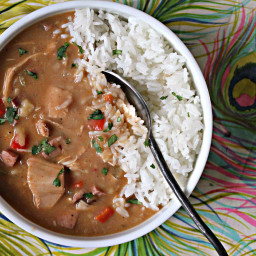 Slow-Cooker Leftover Turkey and Andouille Gumbo Recipe