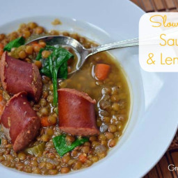 Slow Cooker Lentil and Sausage Soup