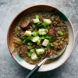 Slow Cooker Lentil Soup With Sausage and Apples