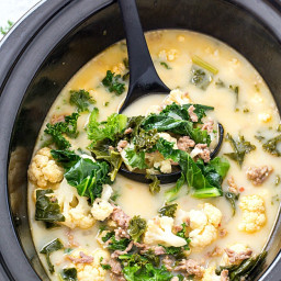 Slow Cooker Low Carb Zuppa Toscana Soup (Keto-Friendly)