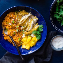 Slow Cooker Mango Chicken and Sweet Potato Bowls