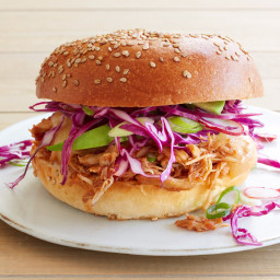 Slow-Cooker Mexican Barbecue Chicken Sandwiches