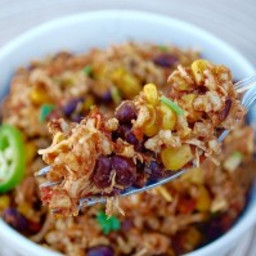 Slow Cooker Mexican Chicken and Rice Bowl