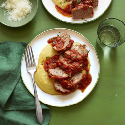 Slow Cooker Mini Meat Loaves and Polenta