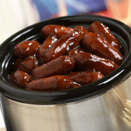 Slow-Cooker Mini Smoked Sausages with Grape Jelly Sauce