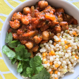 Slow Cooker Moroccan Chickpea Stew with Couscous